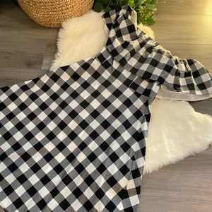 Kate Spade Off The Shoulder Gingham Dress
